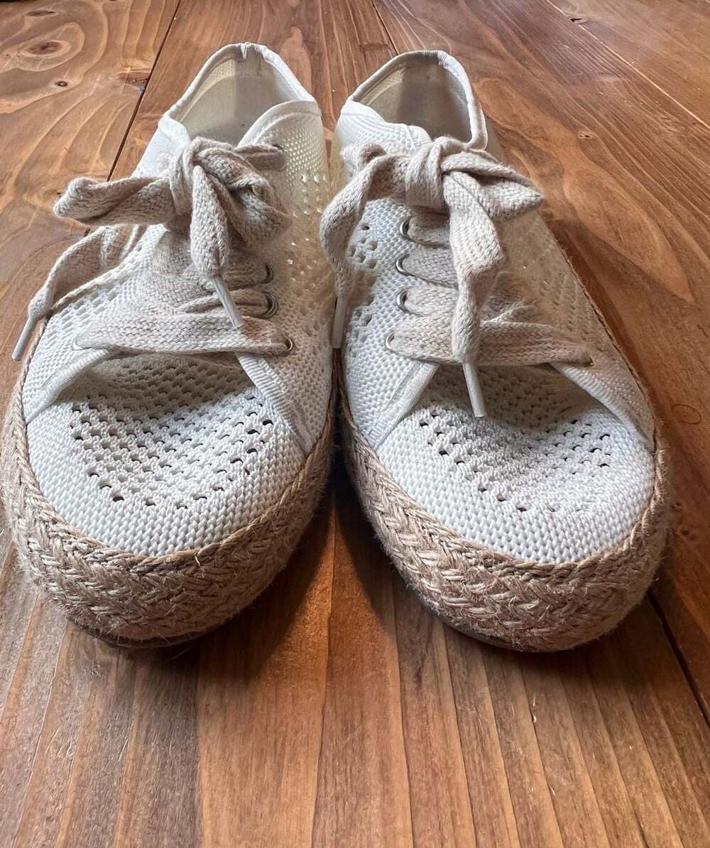 EMU Australia White Knit Espadrille Sneakers Size 8